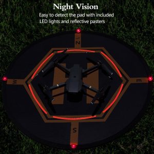 Drone Landing Pad with 4 LED Lights Included 32 Aurtec Portable Fast-Fold RC Quadcopter Helipad