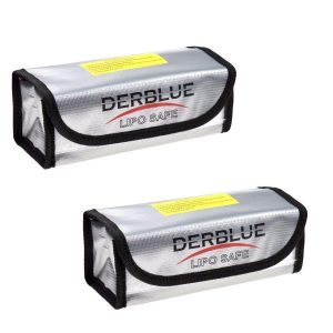 DerBlue Small- 2pcs Fireproof Safe Lipo Battery Case