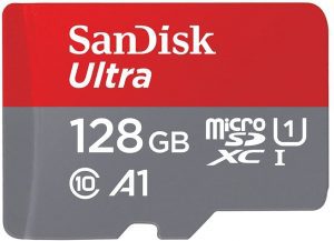 SanDisk 128GB Ultra microSDXC UHS-I Memory Card with Adapter Accessory for Autel Evo Nano